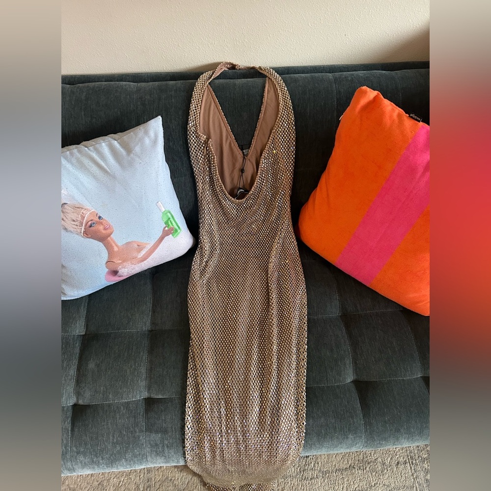Babyboo Starla Gold Maxi Dress - Picture 6 of 9